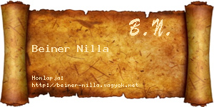 Beiner Nilla névjegykártya